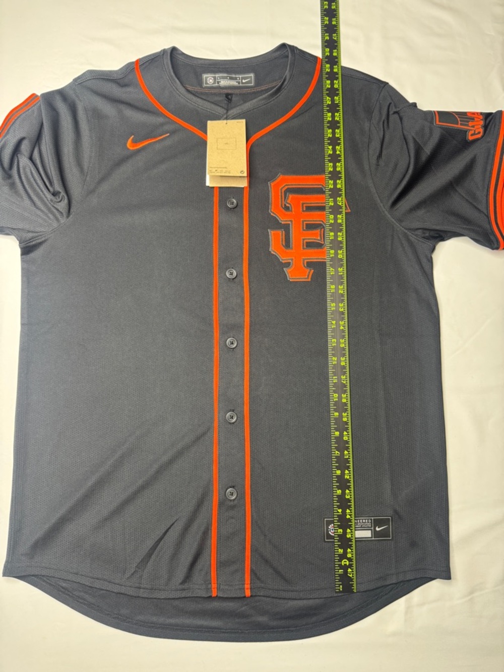 Nike SF Giants Alternate Black Jersey NWT Size L Golden Gate - Picture 7 of 9